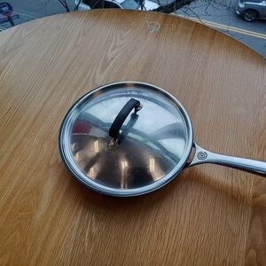 Stainless Steel Frying Pan with Glass Lid - Silver